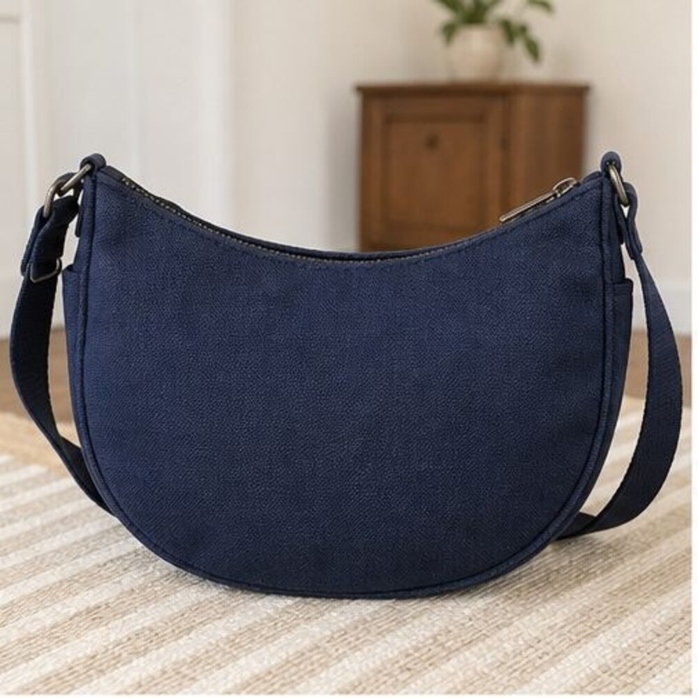 Navy Nylon Crossbody Bag